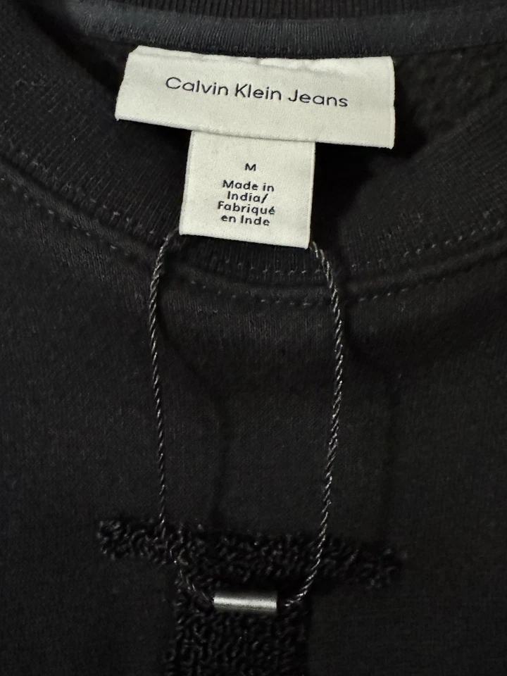 Calvin Klein Jeans Sweatshirt Womens MED Cropped Long Sleeve Pullover NEW  - Image 2 of 2