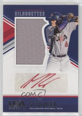 2018 Panini USA Baseball Stars & Stripes Jerseys Red Ink /199 Seth Beer Auto 2r8