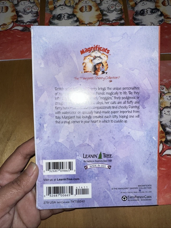 LEANIN TREE THANK YOU CARDS CAT THEME LOT OF 5 WITH ENVELOPES - Image 4 of 4