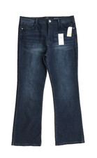 CURVE APPEAL Women  s Size 14/32 Curve Creator High Rise Boot Cut Blue Jeans 88