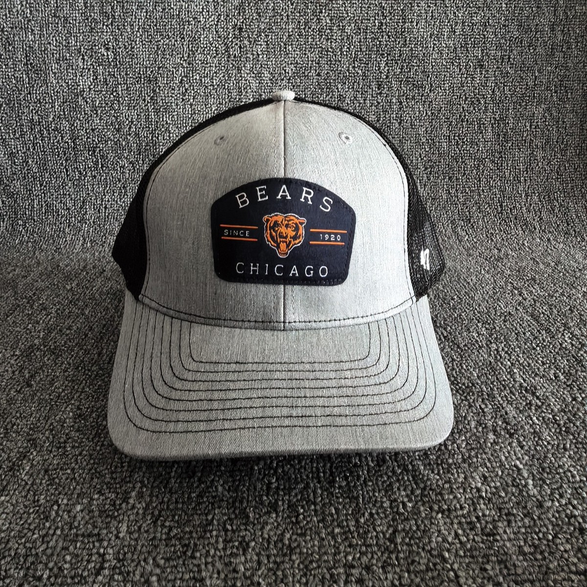 '47 Brand Chicago Bears Trucker Snapback Hat Gray Adjustable NFL
