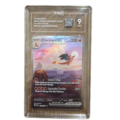 Charizard ex graded TAG 9 for sale on eBay
