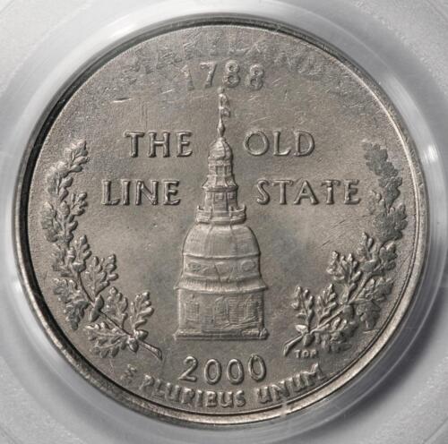 2000 PCGS MS63 Missing Clad Layer Maryland State Quarter Mint Error Copper Color - Picture 3 of 4