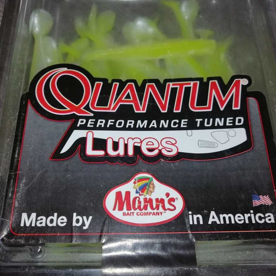 Lot LEURRES pêche carnassiers MANN'S QUANTUM jaune citrus 100 MM - Photo 3/3