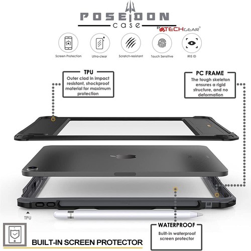 coque étanche pour iPad Air 4. 5. Génération 109 pouces 2022/2020 Poséidon... - Photo 4/9