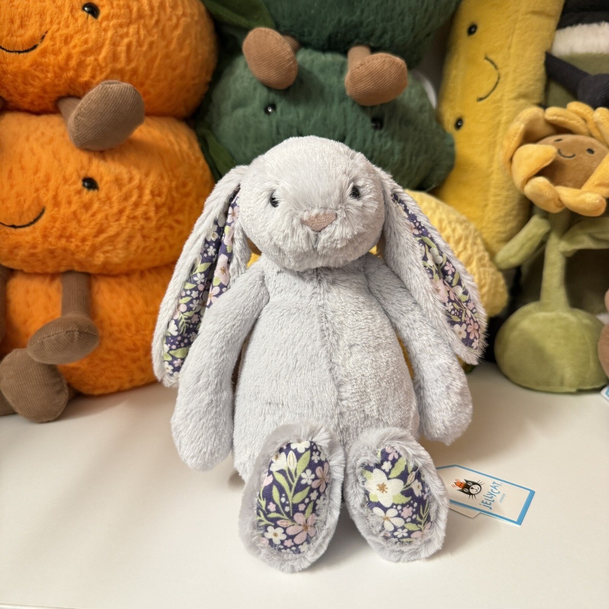 Jellycat SMALL (7.1in, 18cm) Blossom Silver 'Bloom' Bunny BNWT