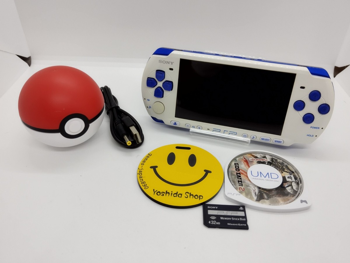 Sony PSP 3000 Blue/White Console w/Charger playstation portable 