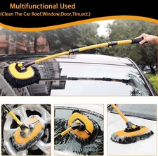 Adjustable Telescopic Car Wash Brush Kit Mop Long Handle Vehicle Cleaning Tool