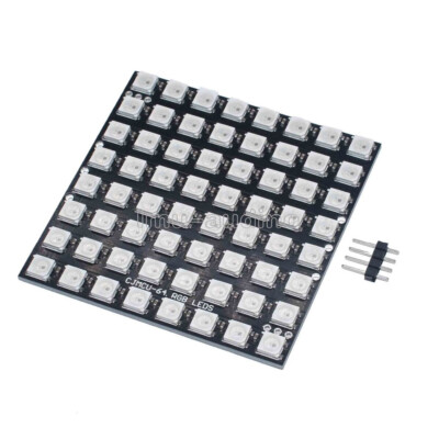 1PCS 8x8 64 Bit Matrix 5050 WS2812 LED RGB Full-Color Black Board for Arduino