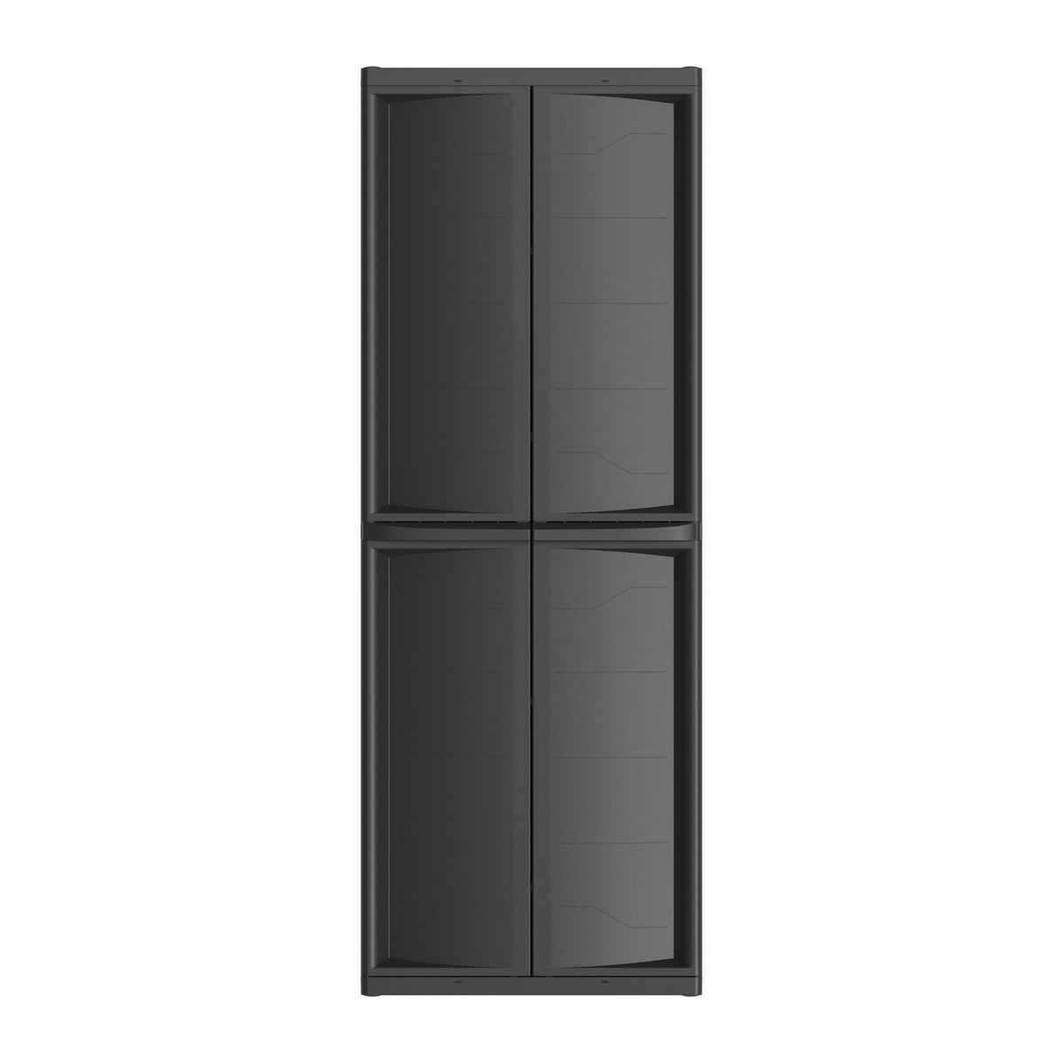 Sterilite 4-Shelf Storage Cabinet With Doors - Adjustable Shelves, Gray, Great For Garage, Utility Room, Pantry