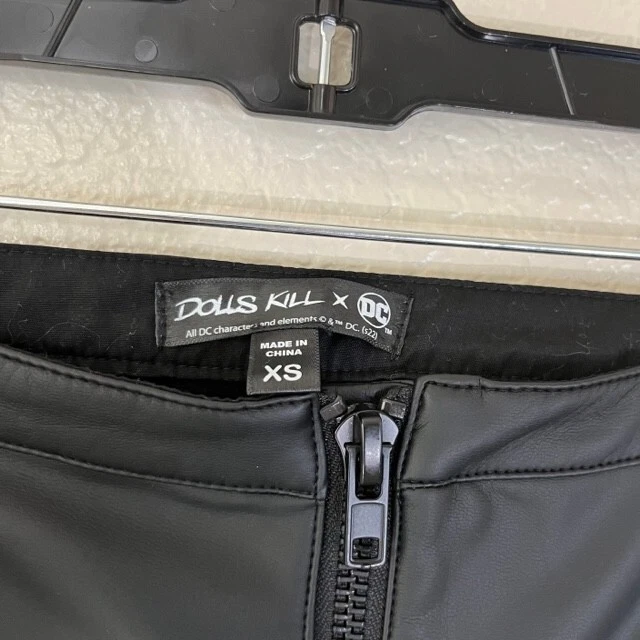 Muñecas Kill Pantalones Mujer XS Leggings Vegano Imitación Cuero DC Catwoman Gótico Punk Foto 3 de 4