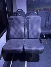 Freedman Seating Bus RV Van Seat Gray Vinyl 2 Person with ONE LEG RH only used