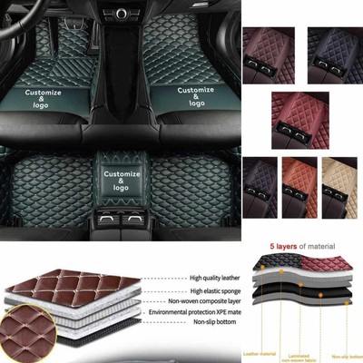 Custom Fit Waterproof PU Leather Car Floor Mats For BMW – Anti-Slip, Easy Clean, Embroidered Logo, Full Set Front/Rear