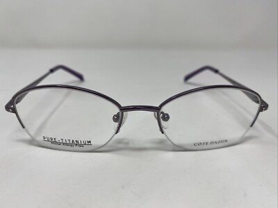 Cote D Azur CDA218 Col.02 51-17-135 Purple Half Rim Eyeglasses Frame /M17