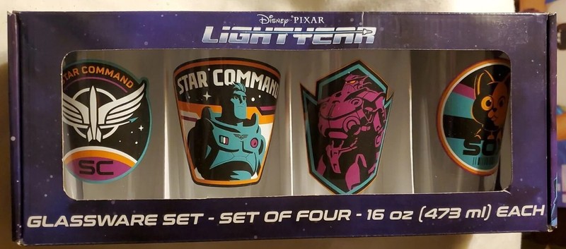 DISNEY PIXAR LIGHTYEAR 4 PIECE PINT GLASS SET - 16 OZ - BUZZ - NEW IN PACKAGE!