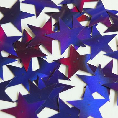 Star 5 Point Sequin 1.5'' Deep Purple Lazersheen Reflective Metallic Paillettes