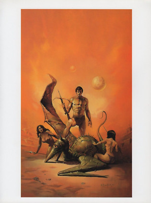 1990 full Color Plate ''THE LOST PLANET'' by Ken Kelly Fantastic GGA Print