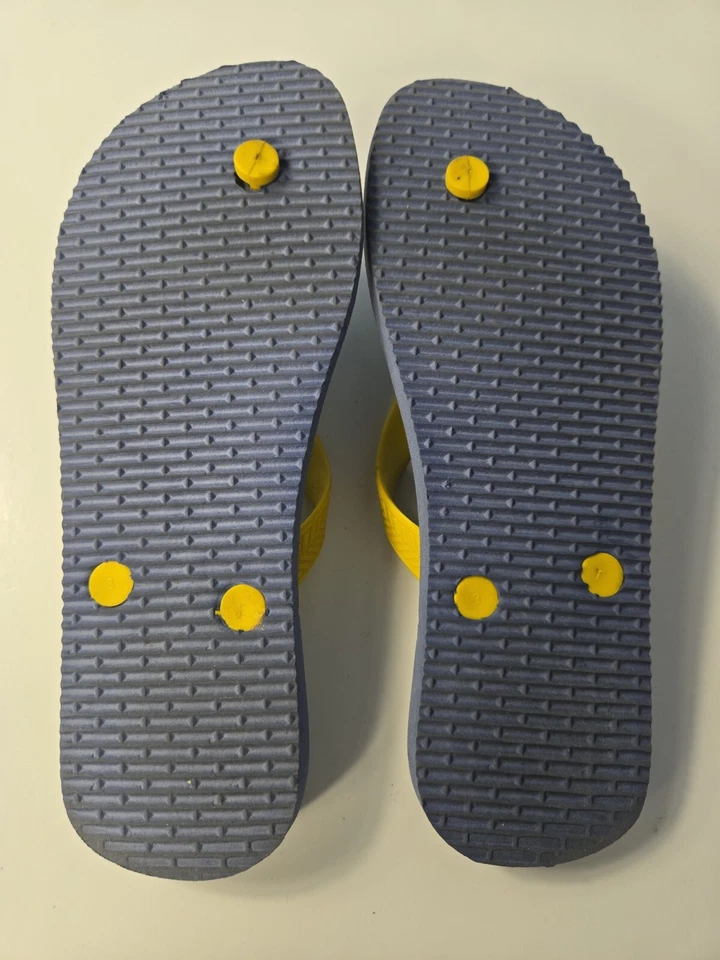 Sandalia Tanga Chanclas Margaritaville Mujer Talla S Azul Verde Amarillo Playa Yoga Foto 3 de 4