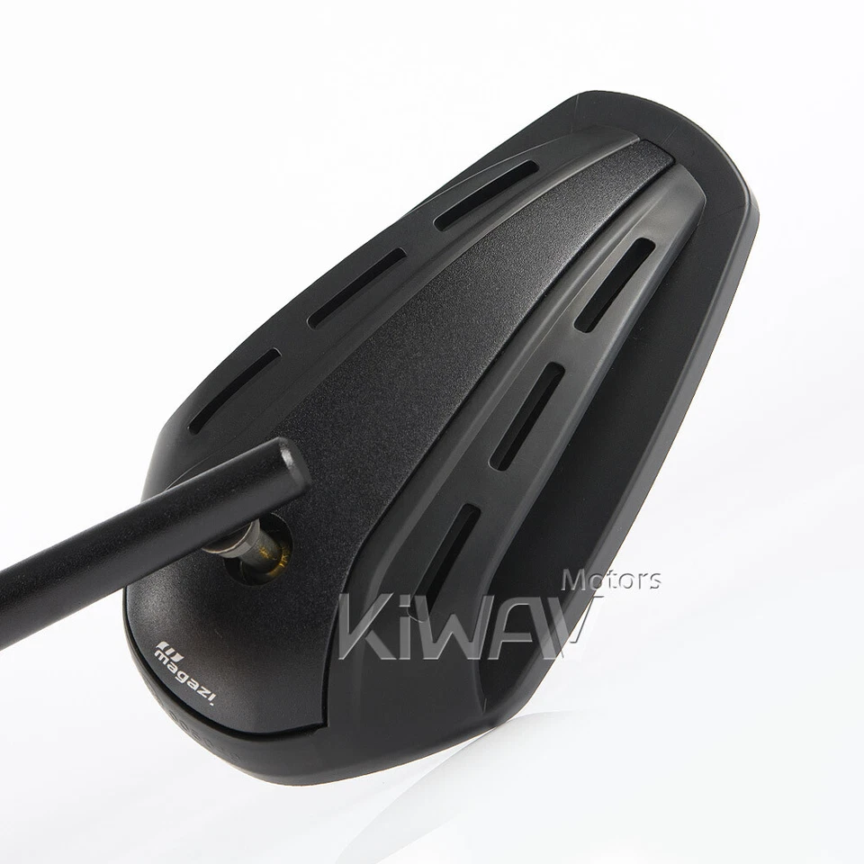 Espejo retrovisor negro estilo cremallera vástago aluminio 10mm 1.5 paso se adapta a BMW F650GS Foto 4 de 4