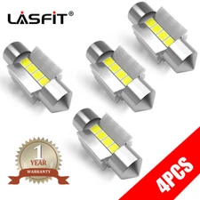 LASFIT 4x 6000K White 31MM DE3175 DE3022 LED Interior Map Dome Trunk Light Bulbs