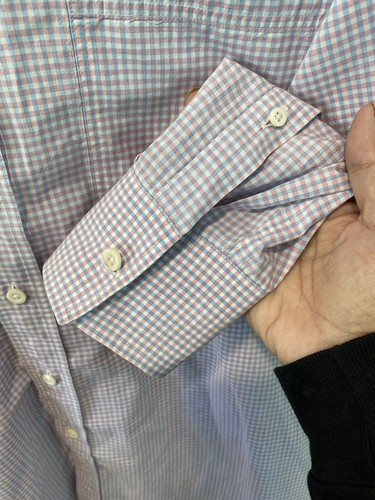 Billy Reid Dress Shirt Lot of 2 Long Sleeve Check Spread Collar Men's Size M - Picture 11 of 13
