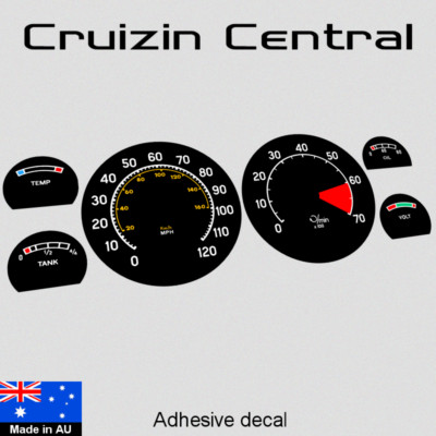 Tacho Date Sticker Plastic BLACK DECALS for Ford Capri MK1 gauge speedo tacho sticker ...
