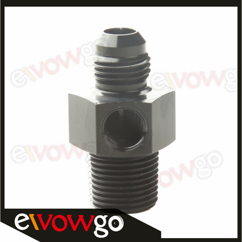 AN6 AN-6 Female-male Inc Inline Port 1/8 NPT Fuel Oil Pressure Gauge T Piece Adapter Black Kp9031 06 06 Black - Foto 7