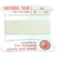 Two White Griffin Silk Bead Stringing Cord 3