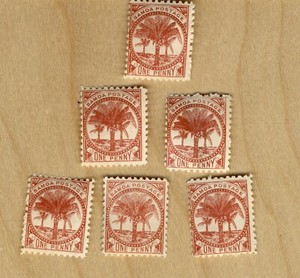  Samoa 1886 Scott # 12 1p Palm Trees🌴 MNH✨🆕 Lot Of Six Stamps Filed Copies