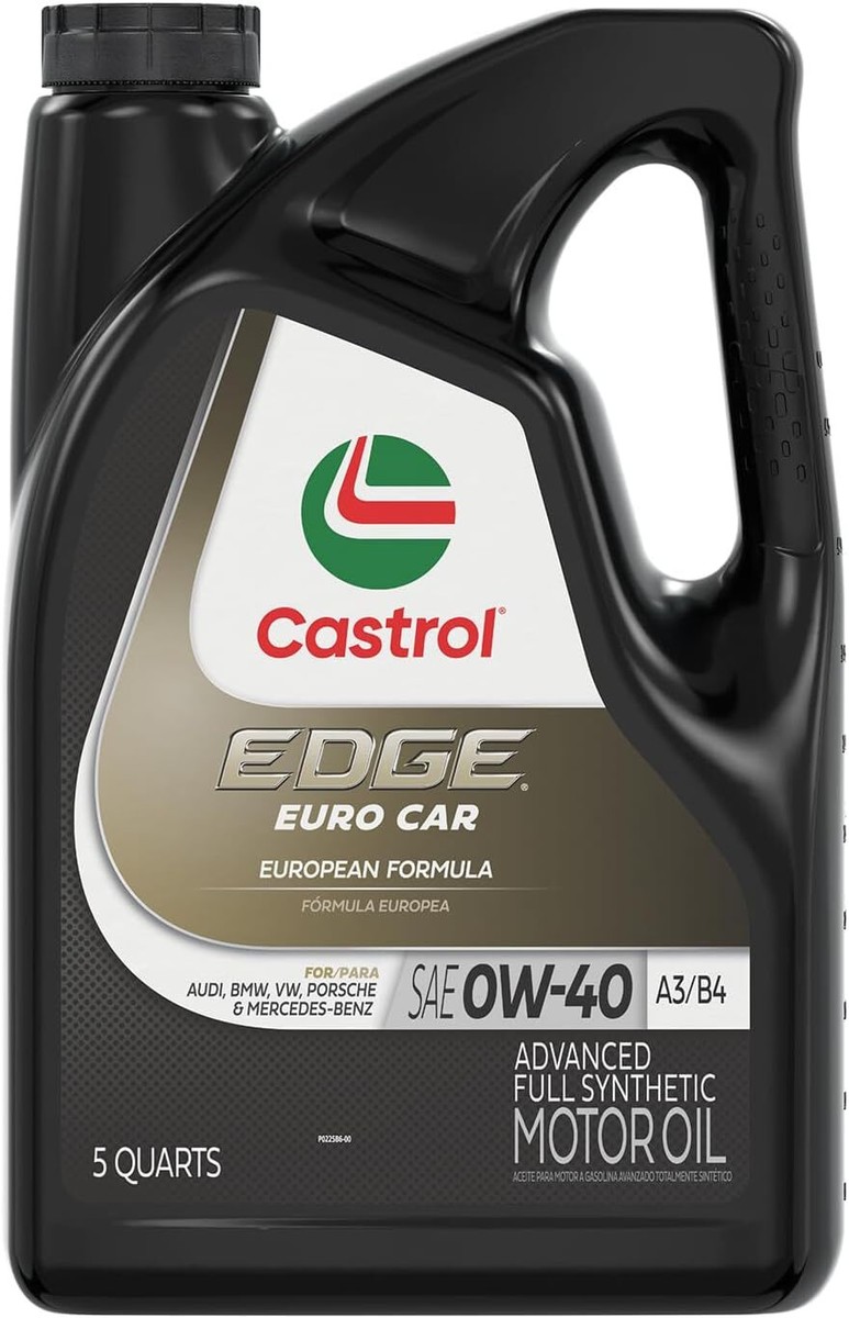 Castrol EDGE Euro 0W-40 A3/B4 Advanced Full Synthetic Motor Oil, 5