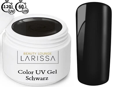 BEAUTY LOUNGE LARISSA Color LED UV Gel 5 ml Farbgel French Modellage Nail Art Nagel Farbe Schwarz