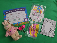 Hugfun 1999 Easter Bunny Stuffed Animal Lot of 6 Craft Brain Teaser Fun Gift D