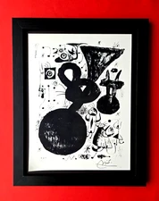 🔥 Joan Miro | Vintage 1958 Signed Colorful Print | Mounted and Framed Buy Now!!