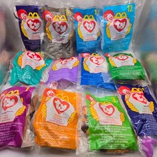 1998 Rare McDonalds Ty Beanie Babies Complete Set of 12 w/ Errors 1993/1998