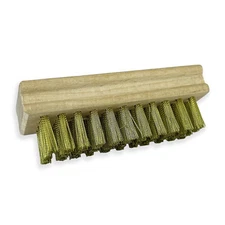 Wood Handle Brass Bristle Brush Tire Patch Repair Cleaning Tool
