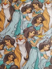 DISNEY - ALADDIN - JASMINE AND TIGER FABRIC - 100 COTTON FABRIC
