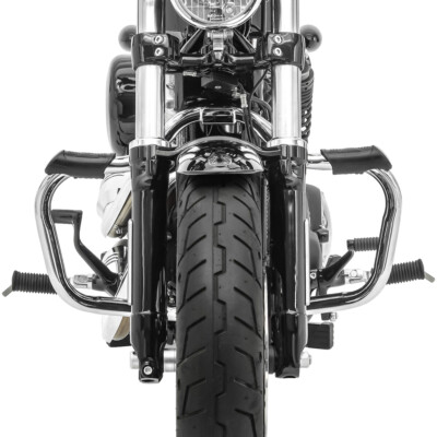 Paramotore per Harley Davidson Sportster 1200 Custom 04-20 Mustache cromo |  eBay