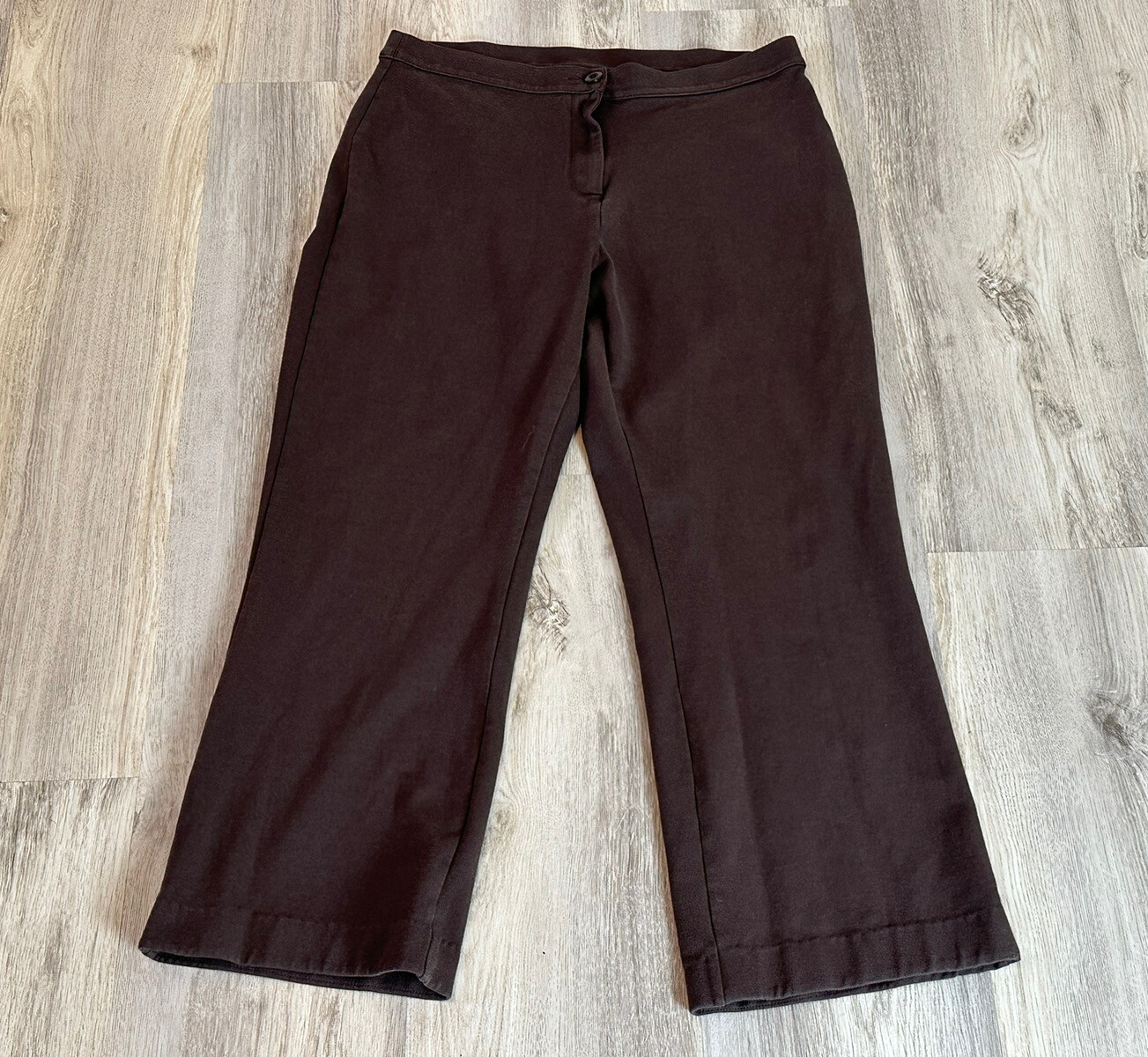 LL BEAN Women's Size 16 Regular Fit Cotton Blend Brown Formal Work