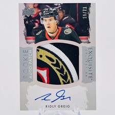 Ridly Greig Exquisite Rookie Auto Patch /71 💎 2023-24 THE CUP 4-Color RPA