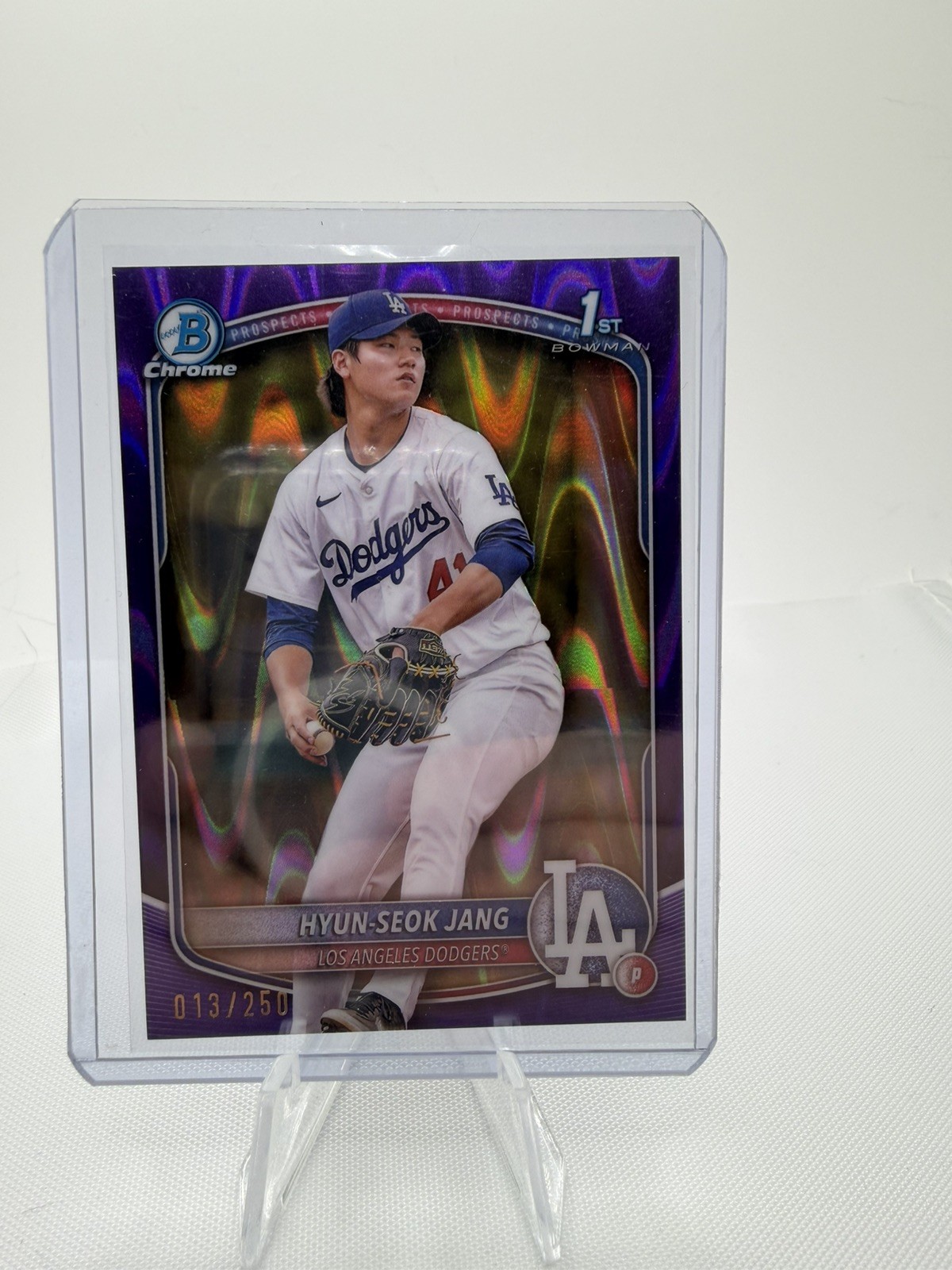 2025 Bowman Hyun-Seok Jang Chrome 1st Bowman Purple RayWave Refractor /250