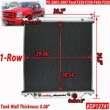 Fit 2003-2007 Ford F250 F350 F450 F550 Powerstroke 6.0L V8 AT Radiator Aluminum.