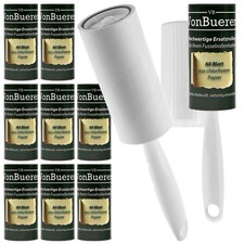 Fusselrolle Tierhaare 10 Rollen / 600 Bl&auml;tter | +2 Abroller + 2 H&uuml;llen | Fuss...
