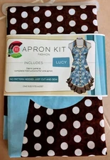 Creative Cuts "I Love Lucy" style Retro Apron Kit, No Pattern, Just Cut and Sew!