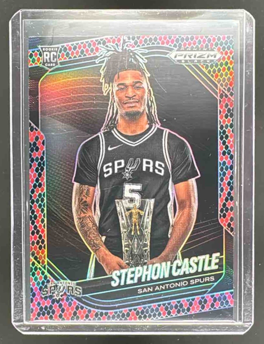 Stephon Castle 2024 Panini Prizm Black #96 Snakeskin Rookie RC