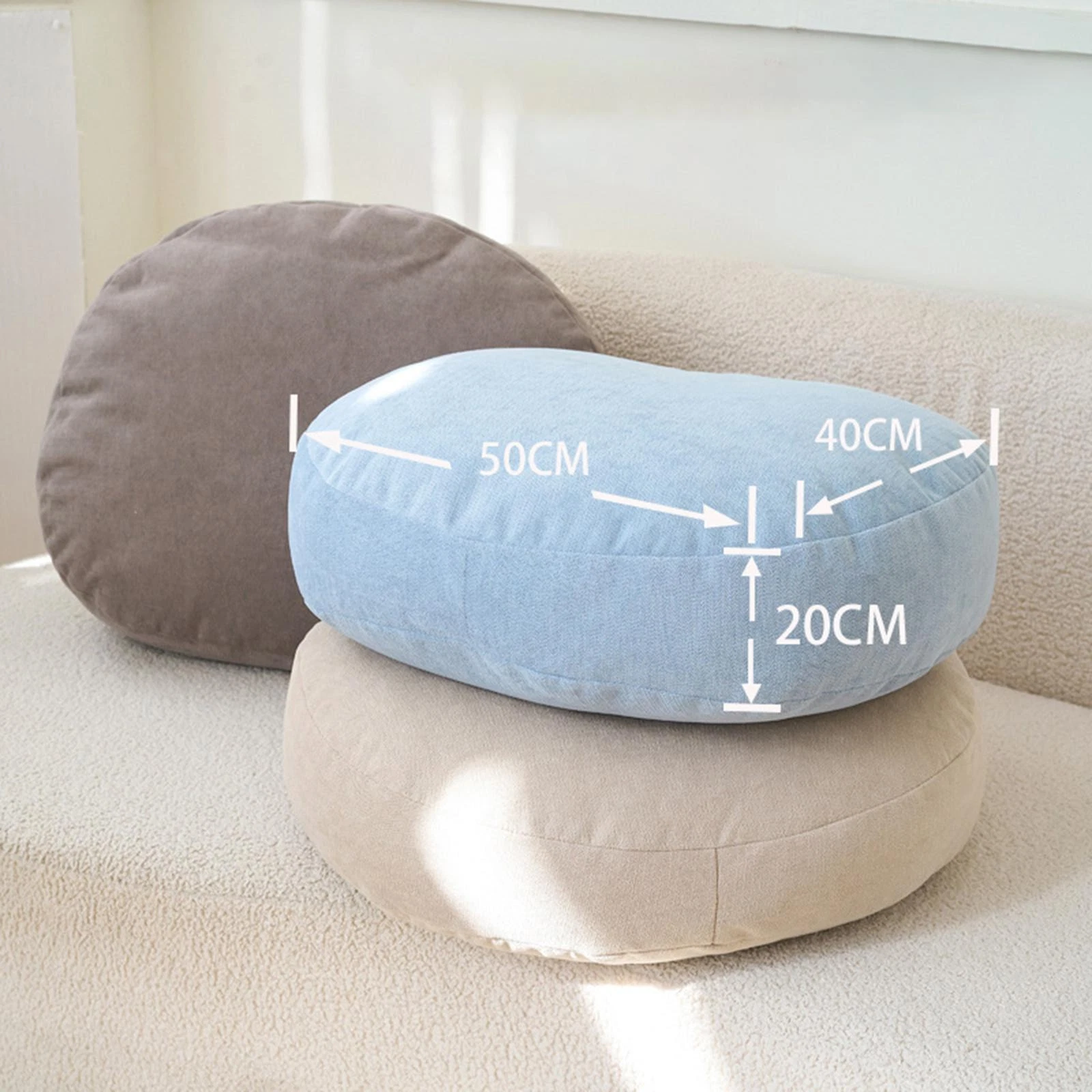 Throw Pillow Seating Cushion Practical Back Support Soft Polyester Floor Pillow