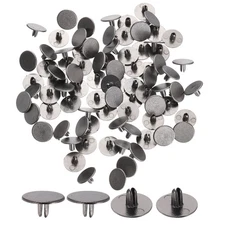 200Pcs 3x11mm Plastic Hole Plugs, Cabinet Round Screw Caps Cover, Metallic Black