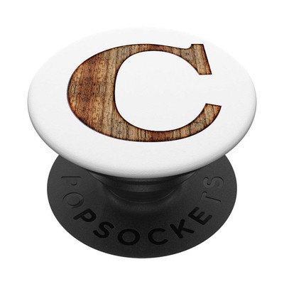 C Brown Nature White Monogram Initial Letter Name Art