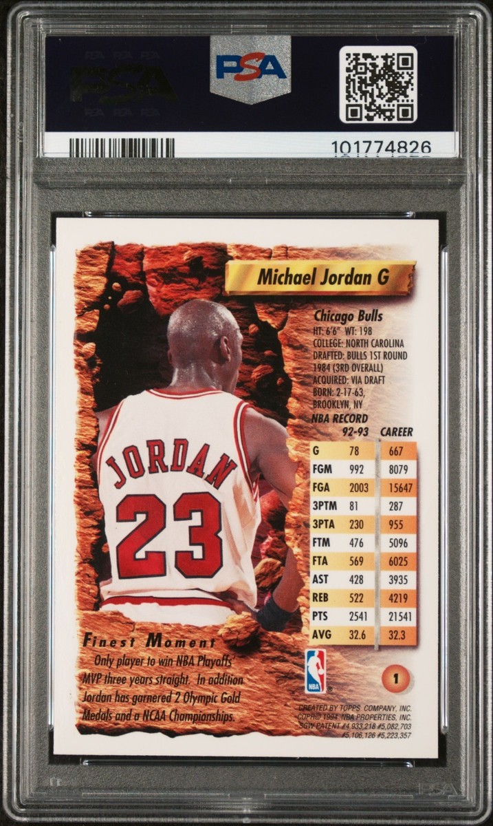 Michael Jordan PSA 7 - 1993-94 Topps Finest #1 NEAR MINT - CHICAGO 