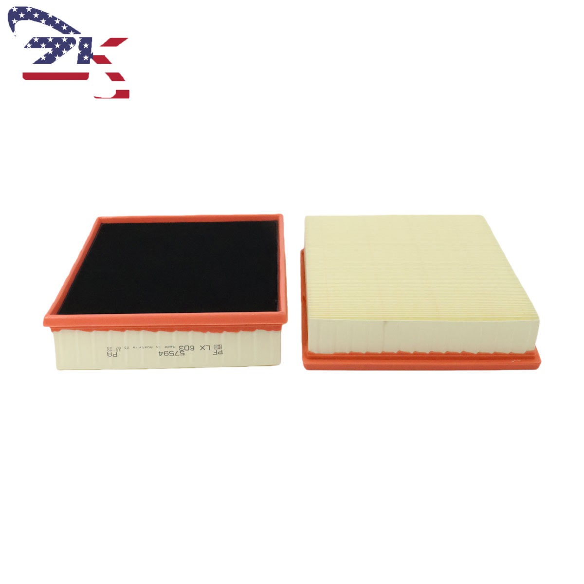 2pcs Air Filter For 1998-2009 Bentley Arnage Models PF57594PA