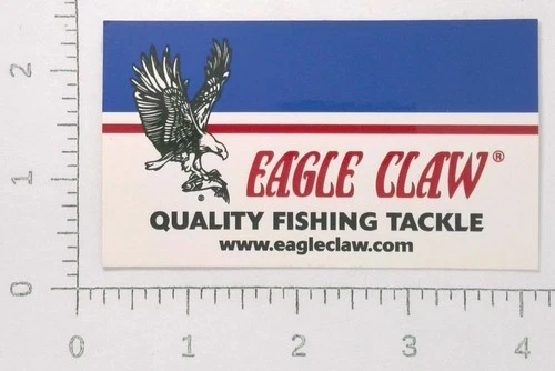 Vintage Eagle Claw Quality Fishing Tackle Advertising Sticker Decal